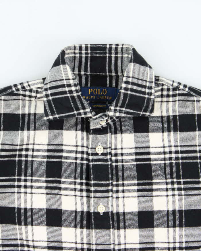Vintage Polo Ralph Lauren Custom Fit Long Sleeve Plaid Flannel Shirt - S