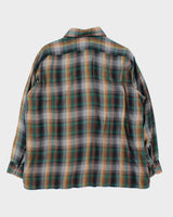 Vintage 1970s Arrow 'Hunter Checks' Long Sleeve Plaid Flannel Shirt - XL