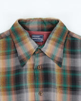 Vintage 1970s Arrow 'Hunter Checks' Long Sleeve Plaid Flannel Shirt - XL