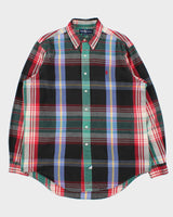 Vintage 1990s Ralph Lauren Heavyweight Plaid Long Sleeve Shirt - L