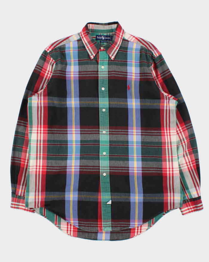 Vintage 1990s Ralph Lauren Heavyweight Plaid Long Sleeve Shirt - L