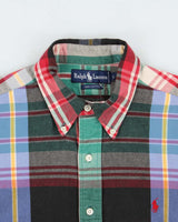Vintage 1990s Ralph Lauren Heavyweight Plaid Long Sleeve Shirt - L