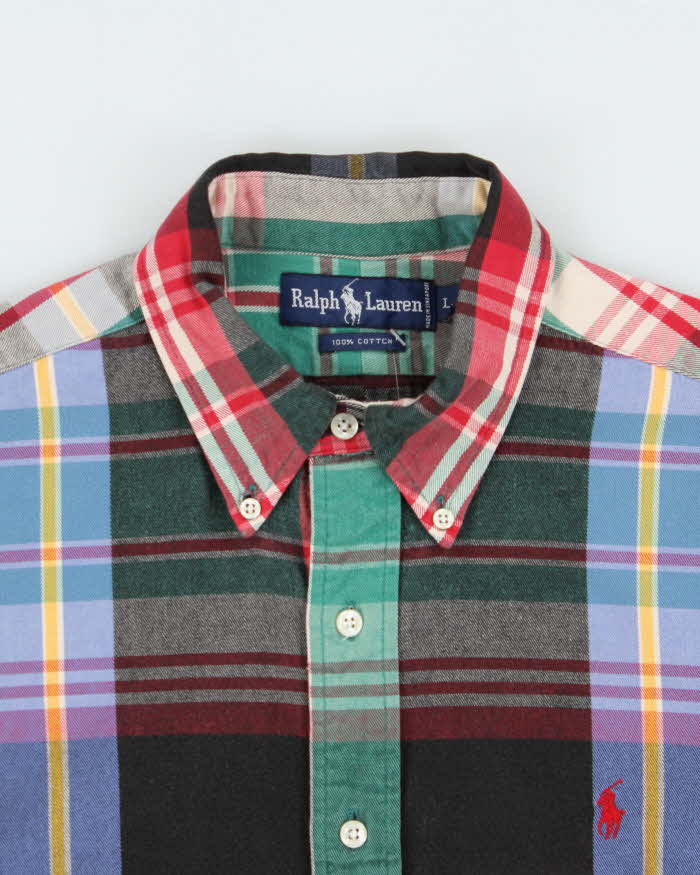 Vintage 1990s Ralph Lauren Heavyweight Plaid Long Sleeve Shirt - L