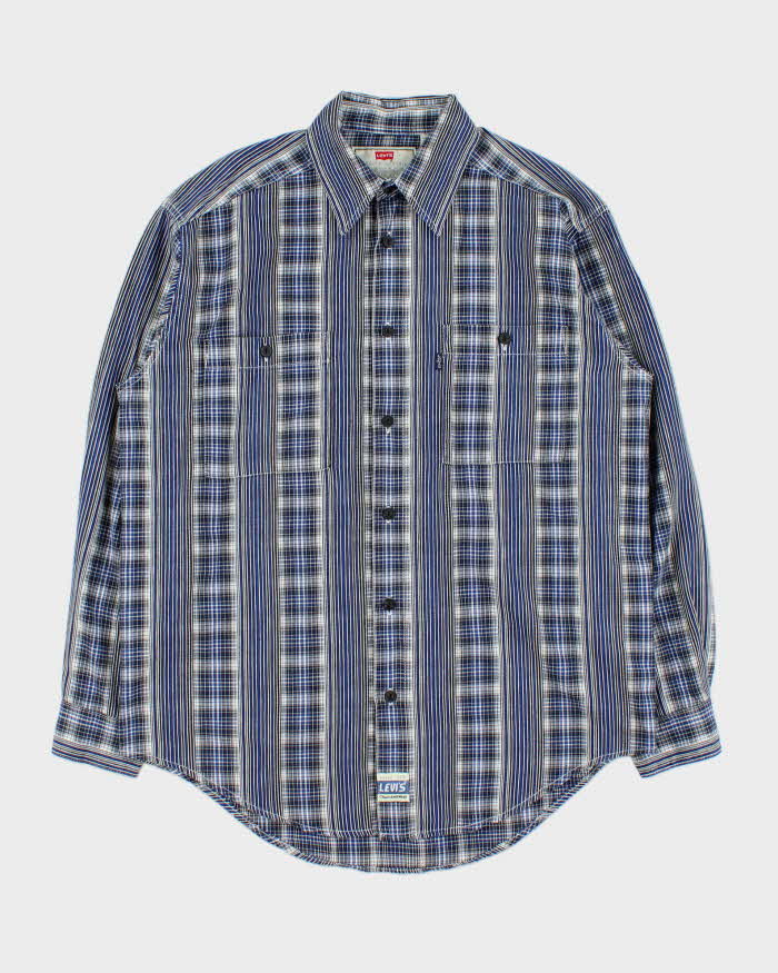 Vintage 1997 Levi's Plaid Striped Long Sleeve Shirt - M