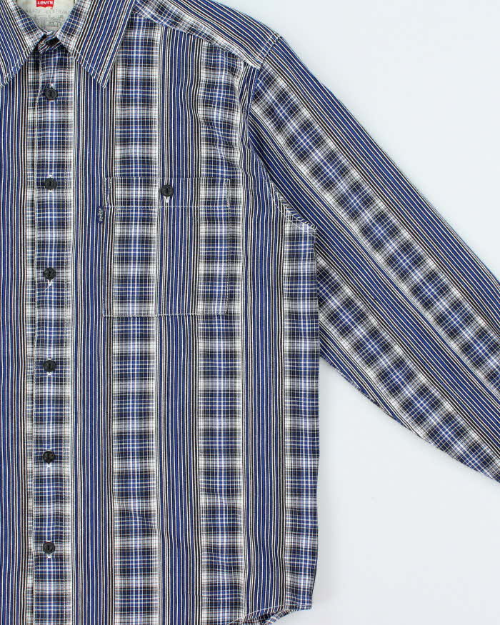 Vintage 1997 Levi's Plaid Striped Long Sleeve Shirt - M
