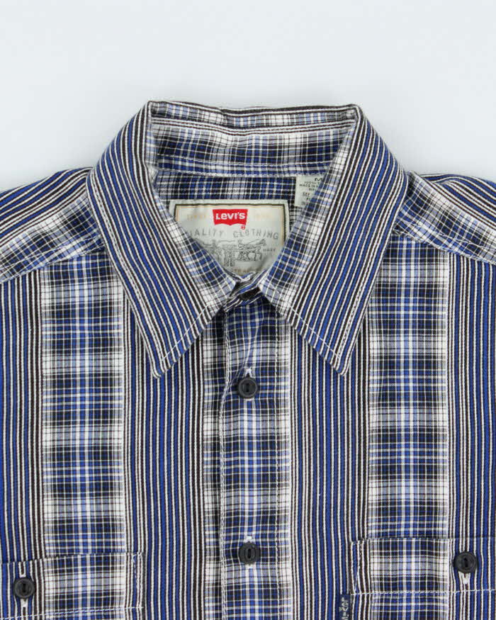 Vintage 1997 Levi's Plaid Striped Long Sleeve Shirt - M