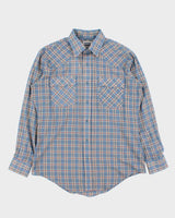 Vintage 1980s Levi's White Tab Snap Button Made In USA Plaid Long Sleeve Western Shirt - M