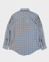 Vintage 1980s Levi's White Tab Snap Button Made In USA Plaid Long Sleeve Western Shirt - M
