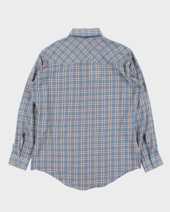 Vintage 1980s Levi's White Tab Snap Button Made In USA Plaid Long Sleeve Western Shirt - M