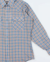 Vintage 1980s Levi's White Tab Snap Button Made In USA Plaid Long Sleeve Western Shirt - M