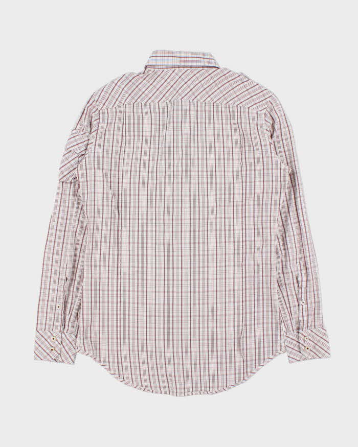 Vintage Y2K 00s Diesel Check Long Sleeve Epaulettes Shirt - S