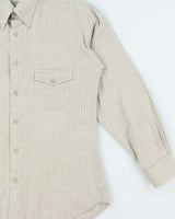 Vintage 1990s Giorgio Armani Le Collezioni Window Pane Check Long Sleeve Shirt - L