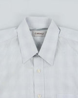 Vintage Y2K 00s Canali By Thomas Mason England Pale Blue Check Long Sleeve Smart Shirt - M