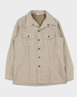 Vintage 1970s Tattersall Daggar Collared Long Sleeve Shirt - L