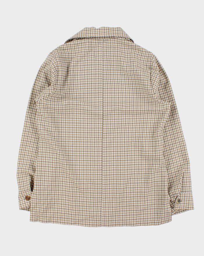 Vintage 1970s Tattersall Daggar Collared Long Sleeve Shirt - L