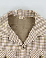 Vintage 1970s Tattersall Daggar Collared Long Sleeve Shirt - L