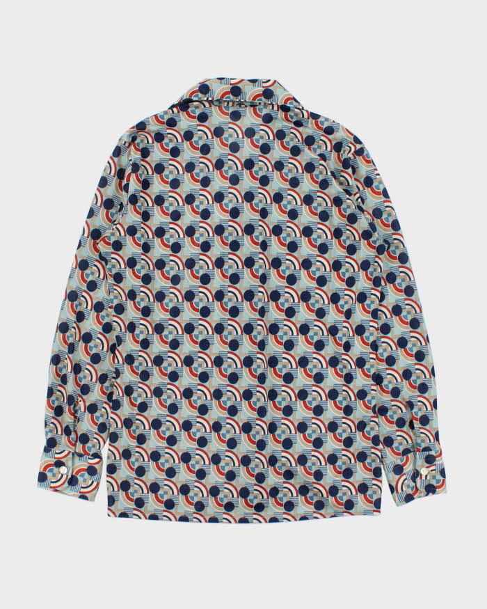 Vintage 1970s Pierre Le Grande Donegal Patterned Long Sleeve Shirt - M