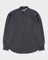 Vintage Y2K 00s Yves Saint Laurent Window Pane Check Long Sleeve Shirt - L