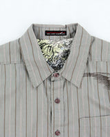 Vintage Y2K 00s Fox Racing Striped Graphic Long Sleeve Shirt - L