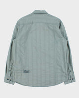Vintage Y2K 00s Calvin Klein Striped Embroidered Graphic Long Sleeve Shirt - L
