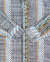 Vintage 1970s Spire California Made In USA Patterned Long Sleeve Shirt - L