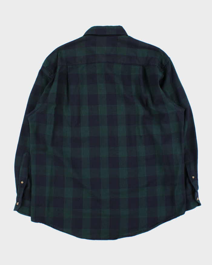 Vintage Pendleton 'Sir' Tartan Pure Wool Long Sleeve Flannel Shirt - L
