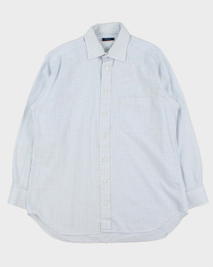 Vintage Y2K 00s Burberry Made In USA Window Pane Check Long Sleeve Shirt - L