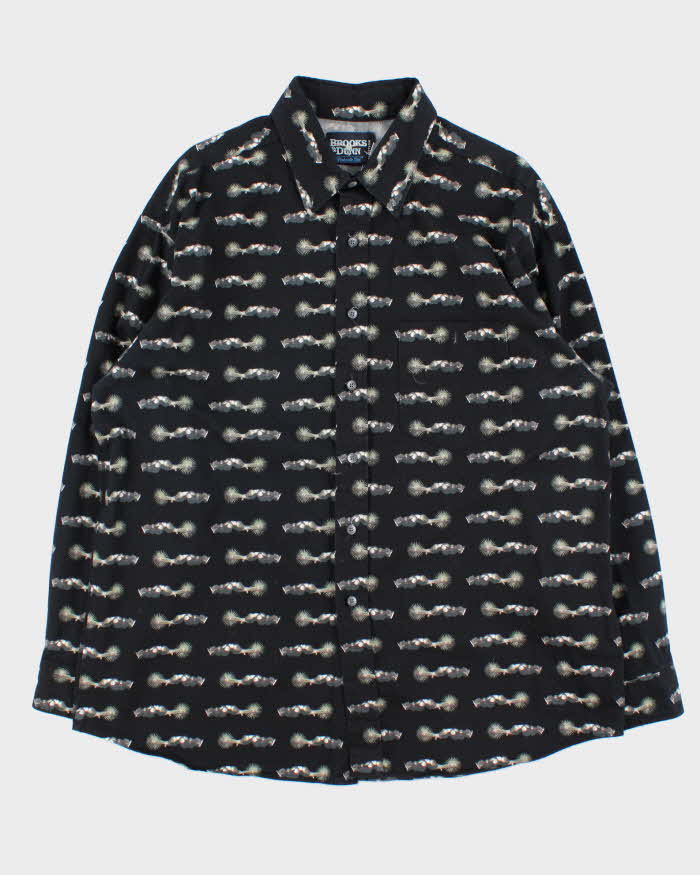 Vintage Y2K 00s Brooks &amp; Dunn By Panhandle Slim Heavyweight Patterned Long Sleeve Shirt - XL
