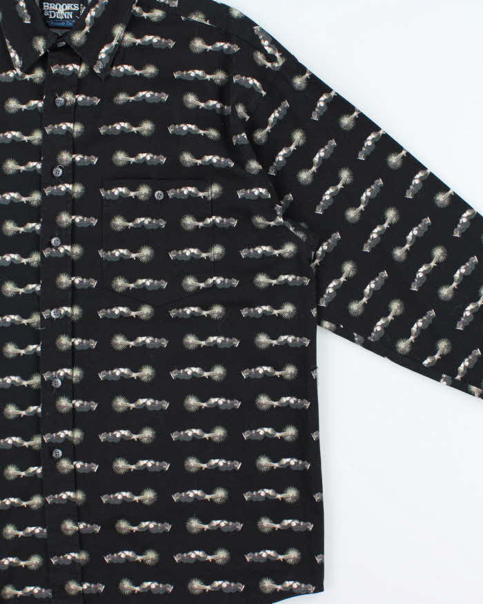 Vintage Y2K 00s Brooks &amp; Dunn By Panhandle Slim Heavyweight Patterned Long Sleeve Shirt - XL