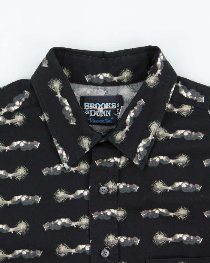 Vintage Y2K 00s Brooks &amp; Dunn By Panhandle Slim Heavyweight Patterned Long Sleeve Shirt - XL