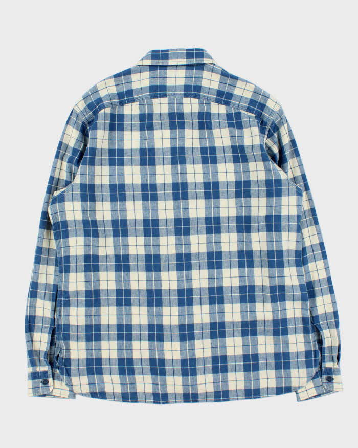 Vintage Ralph Lauren RRL Linen Cotton Blend Long Sleeve Plaid Shirt - XL