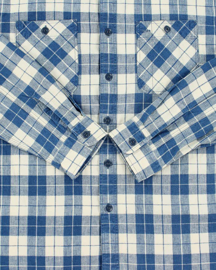 Vintage Ralph Lauren RRL Linen Cotton Blend Long Sleeve Plaid Shirt - XL