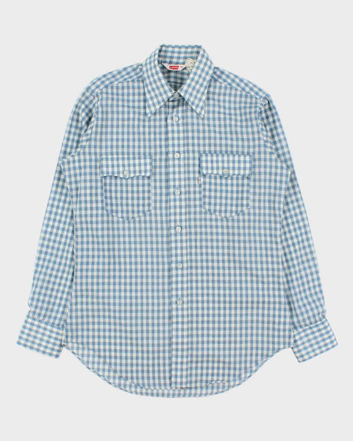 Vintage 1970s Levi's White Tab Check Shirt - M