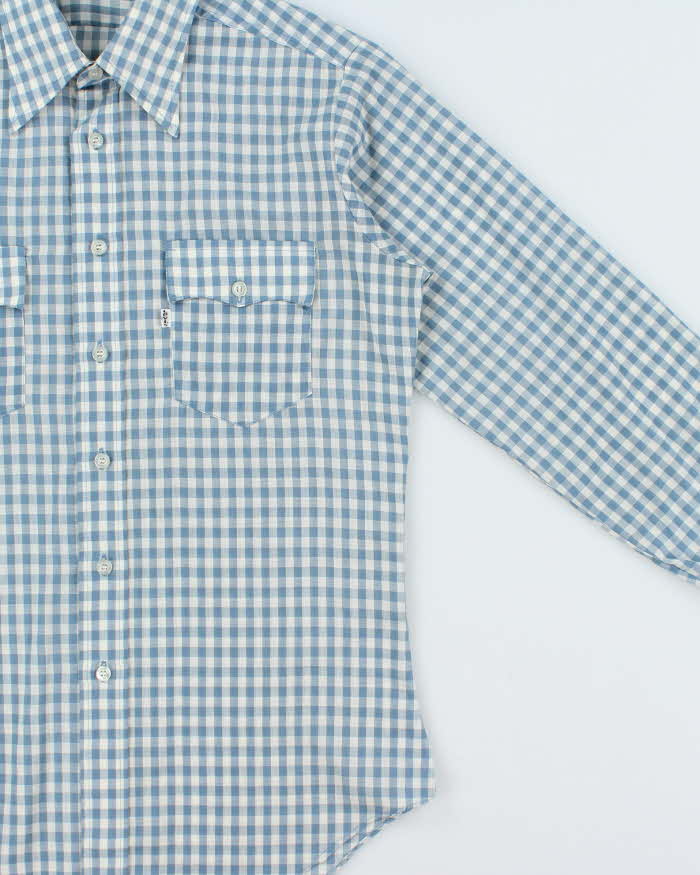 Vintage 1970s Levi's White Tab Check Shirt - M