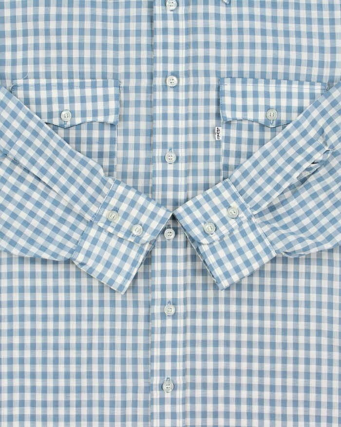 Vintage 1970s Levi's White Tab Check Shirt - M