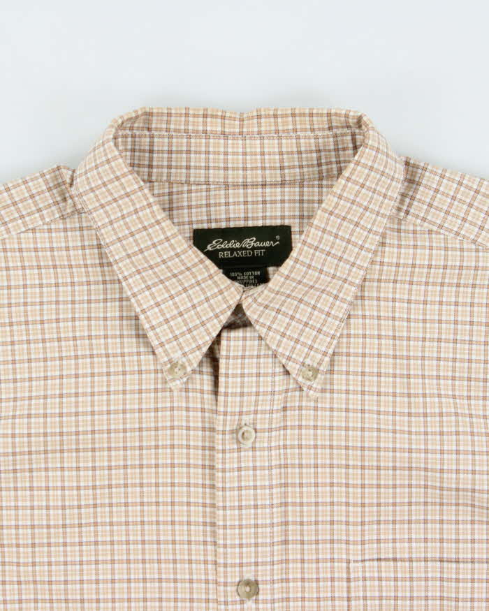 Vintage Eddie Bauer Oversized Check Long Sleeve Shirt - L