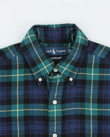 Vintage Y2K 00s Ralph Lauren Tartan Classic Fit Long Sleeve Shirt - M