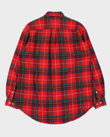 Vintage 1990s Tommy Hilfiger Heavyweight Tartan Long Sleeve Flannel Shirt - S