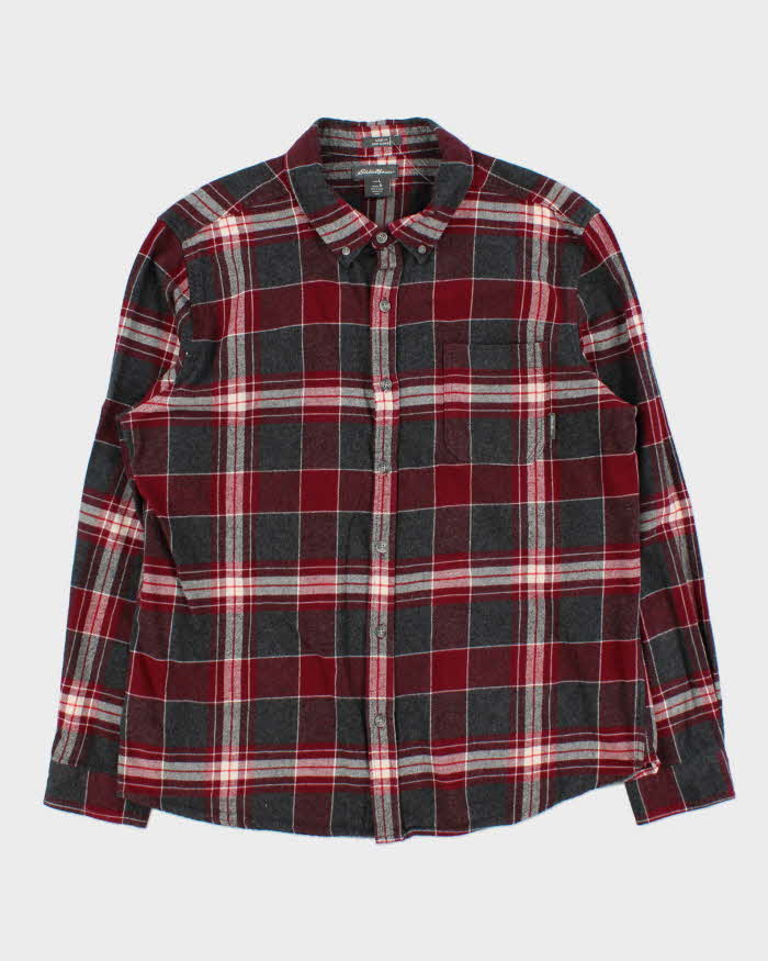 Vintage Eddie Bauer Plaid Classic Fit Long Sleeve Flannel Shirt - L