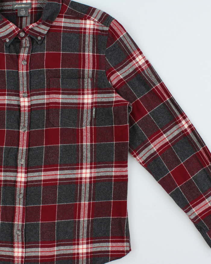 Vintage Eddie Bauer Plaid Classic Fit Long Sleeve Flannel Shirt - L