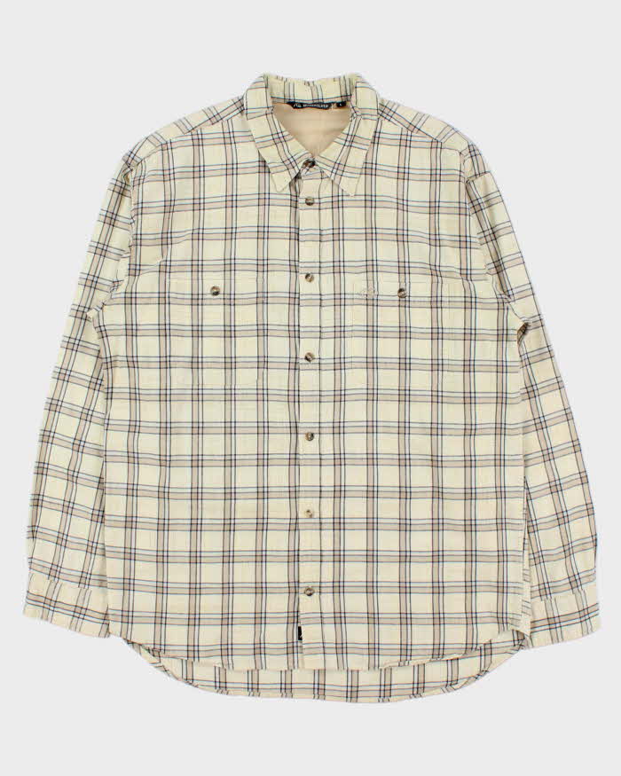 Vintage 1990s Quiksilver Plaid Long Sleeve Shirt - L