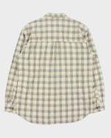 Vintage 1990s Quiksilver Plaid Long Sleeve Shirt - L