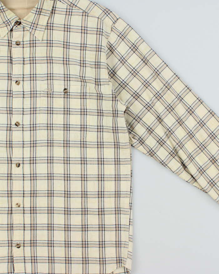 Vintage 1990s Quiksilver Plaid Long Sleeve Shirt - L