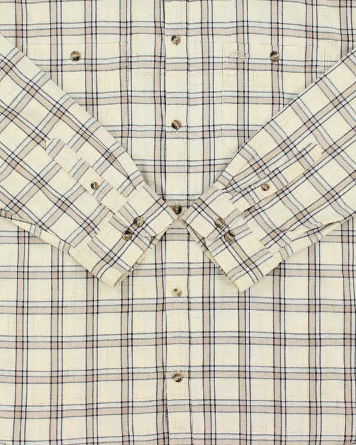 Vintage 1990s Quiksilver Plaid Long Sleeve Shirt - L