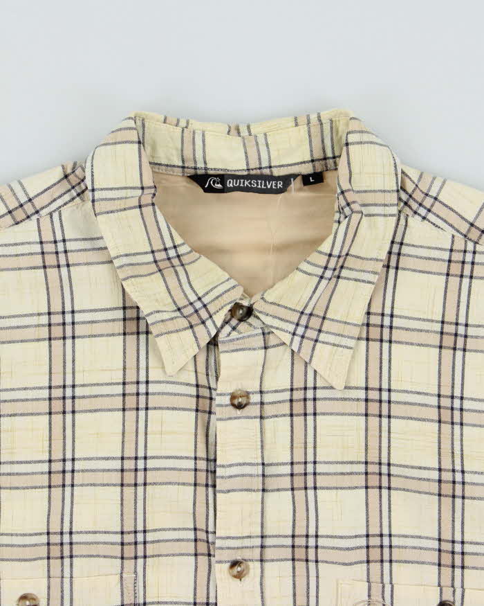 Vintage 1990s Quiksilver Plaid Long Sleeve Shirt - L