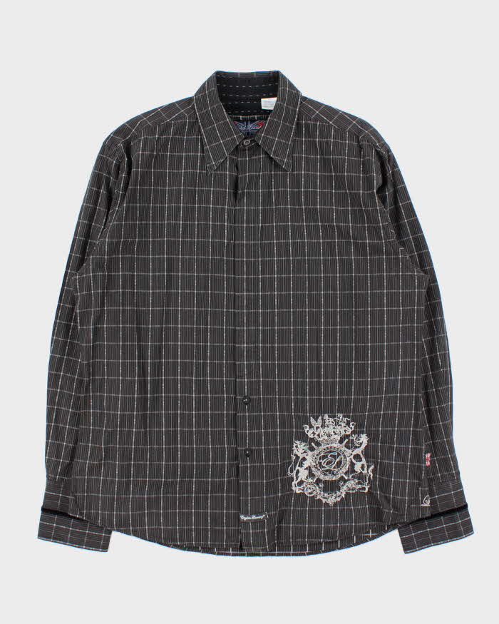 Vintage Y2K 00s English Laundry Christopher Wicks Hand Sewn Check Long Sleeve Shirt - XL