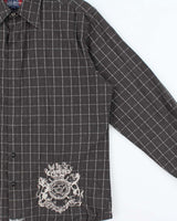 Vintage Y2K 00s English Laundry Christopher Wicks Hand Sewn Check Long Sleeve Shirt - XL
