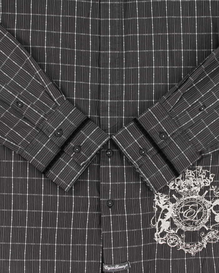 Vintage Y2K 00s English Laundry Christopher Wicks Hand Sewn Check Long Sleeve Shirt - XL
