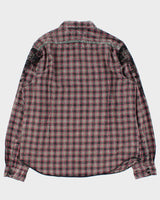 Vintage Y2K 00s Guess Embroidered Tartan Long Sleeve Shirt - XL