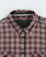 Vintage Y2K 00s Guess Embroidered Tartan Long Sleeve Shirt - XL